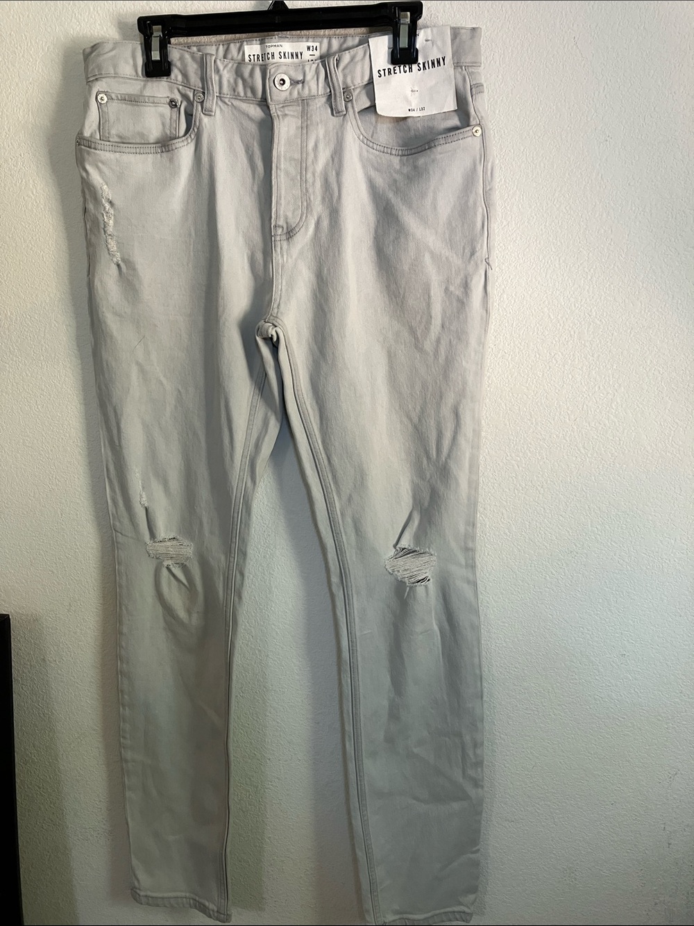 TopMan Light Gray Men's Jeans